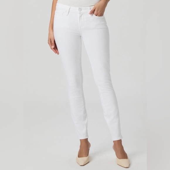 PAIGE White Verdugo Ankle Crop Mid Rise Women's Jean Denim Pants Stretch Casual - Picture 3 of 16